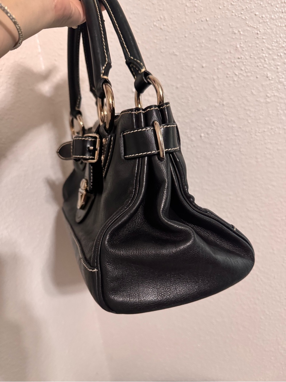 Marc Jacobs “ Daria”Black Leather Satchel with Silver Hardware - Picture 4 of 16